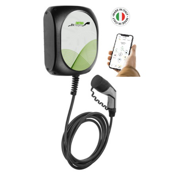 Image of the Wallbox Prime Smart T2TC 3PH 4G/S 400 VAC 22 kW 32 A with T2 cable
