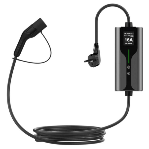 Image of the SNAKE 3 16A Type 2 - Schuko 3.7 kW Portable EV Charger with Carrying Case