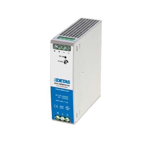 GSA SWNP05/24 100-240 VAC/24 VDC 5 A Single-Phase Switching Power Supply